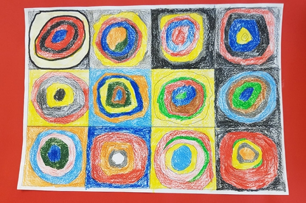 Zeichnung bunte Kreise