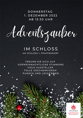 Plakat zum Adventszauber im Schloss am  1.12.2022